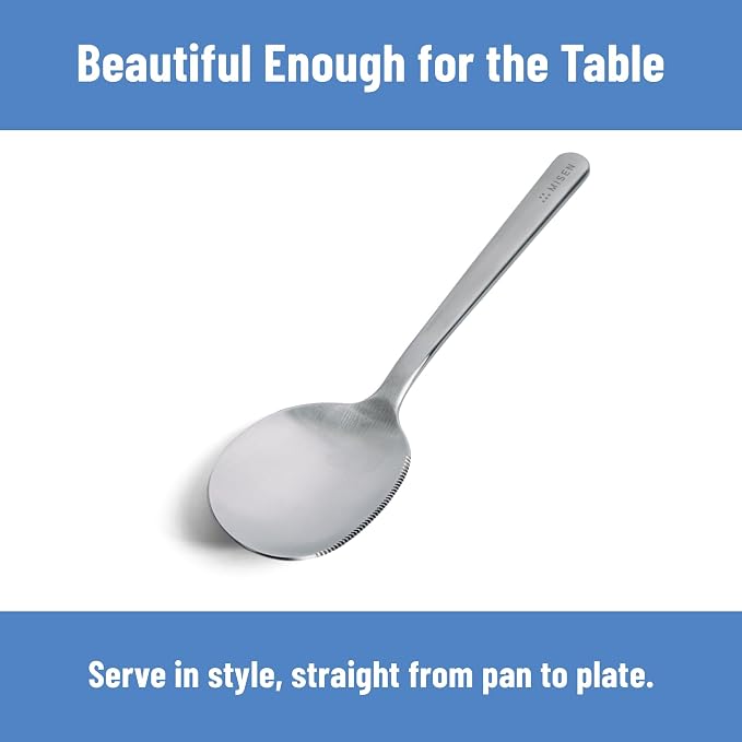 Misen Serrated Chef Spoon – Stainless Steel Multipurpose Cooking Spoon - Image 3