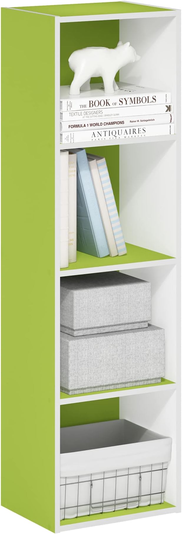 Furinno PASIR Book Shelf, 4-Tier Modern Bookshelf, Open Shelves Bookcase 9 x 12 by Furinno-FitsYourSpaceFitsYourBudget