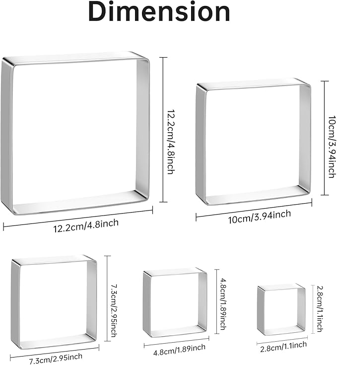 Square Cookie Cutter Sandwich Cutters - Image 3