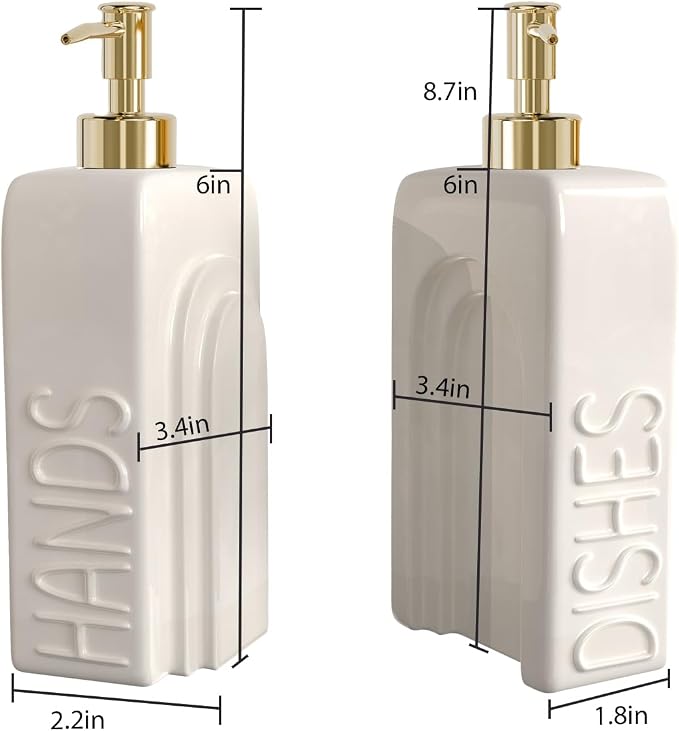 Soap Dispenser Set with Gold Stainless Steel Pump and a Funnel, 2 Pack Modern - Image 5