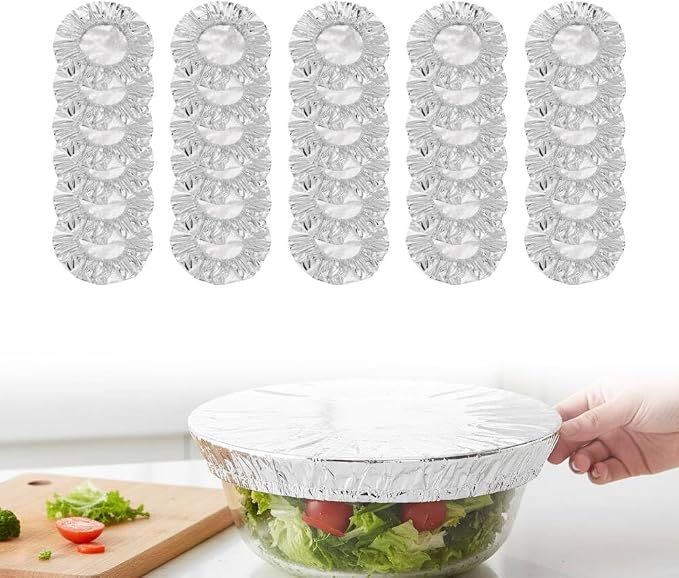 Reusable Aluminum Foil Food Covers: Heat-Insulating, Freshness-Preserving by Unknown