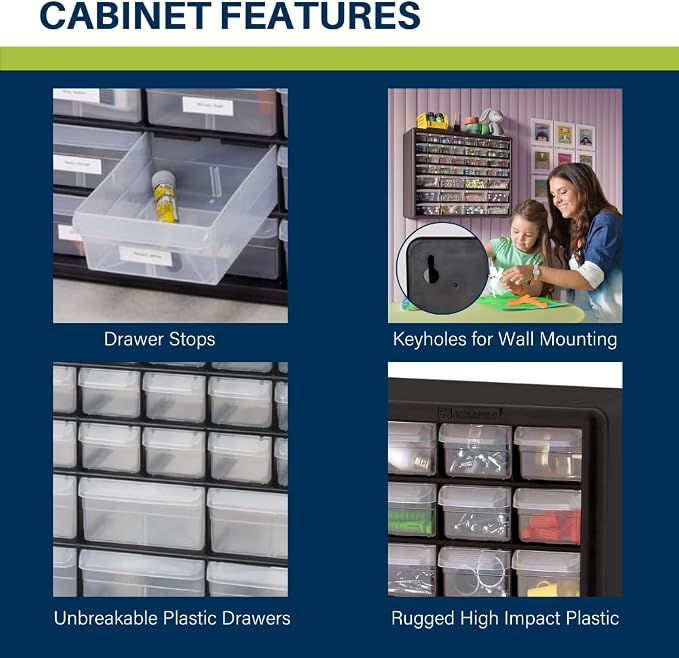 Akro-Mils 44-Drawer Plastic Drawer Storage Cabinet - Image 3