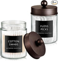 SheeChung Qtip Dispenser Holder 2pcs, Glass Apothecary Jars by SheeChung