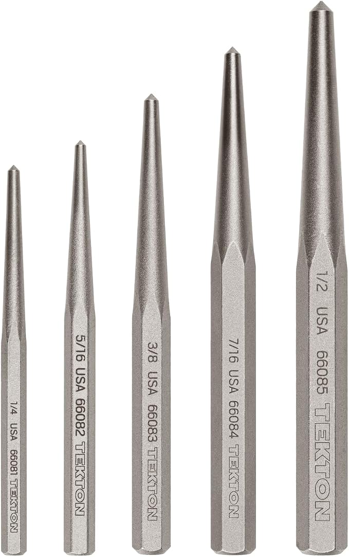 TEKTON Center Punch Set, 5-Piece | PNC95002 | Made in USA by TEKTON