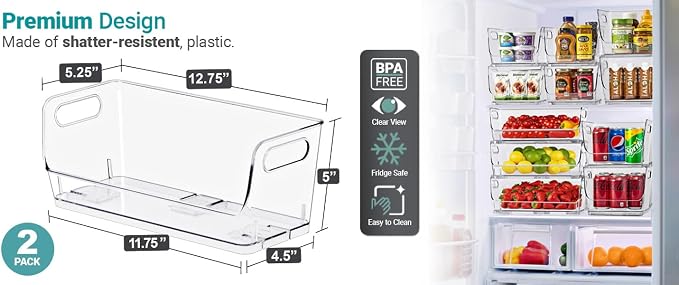 Sorbus Stackable Storage Bins Open Front, Pantry Bins - Image 8