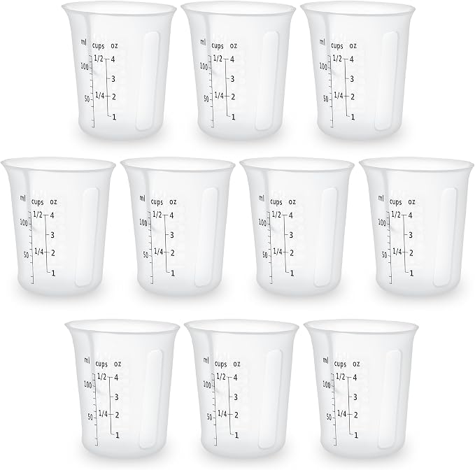 Silicone Measuring Cups Set 10Pcs 125ml by SwigranceQualityCreativity