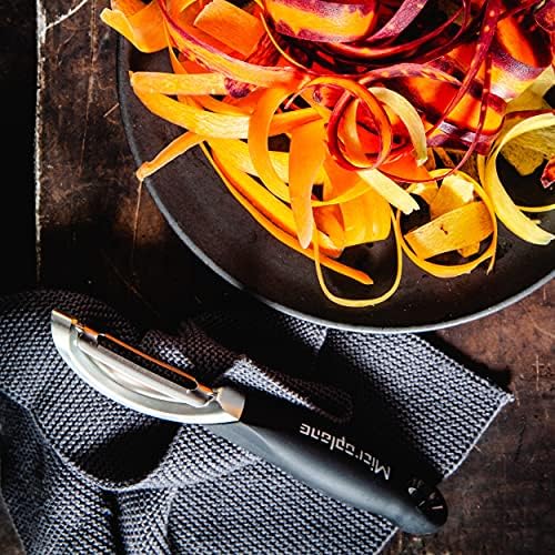 Microplane Stainless Steel Professional Swivel Peeler, Sharp Blade for