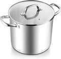 E-far 10 Quart Pot, Stainless Steel Stock Cooking Pot by E-far