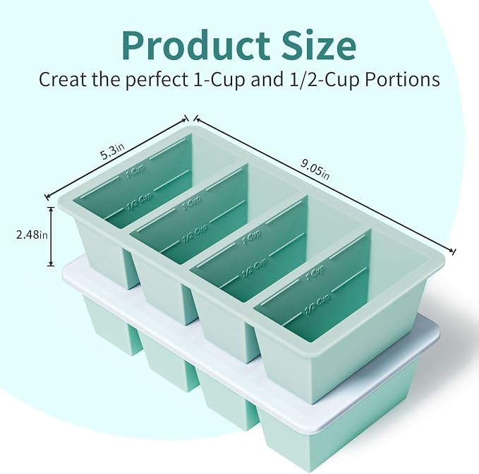 Silicone Freezer Tray for Sauce Cube: GGOW Silicone Freezing Tray for Soup - Image 3
