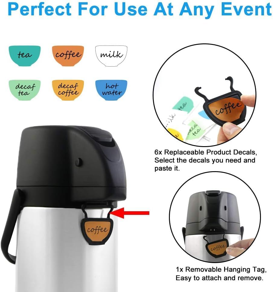 TOMAKEIT Airpot Coffee Dispenser Thermal with Pump,3L/102 Oz Insulated