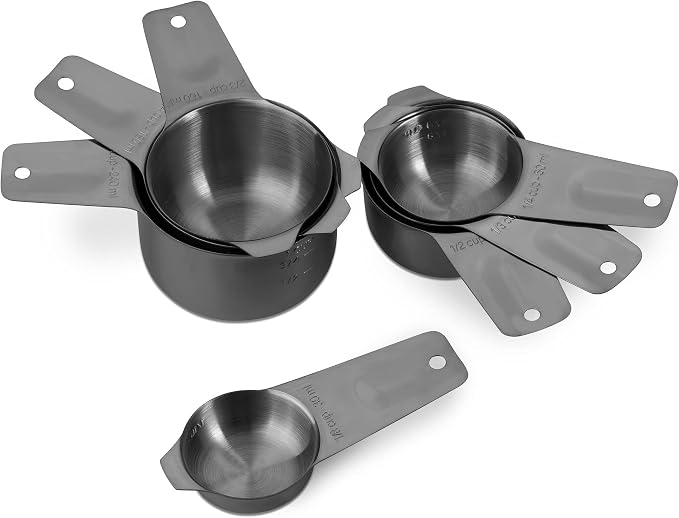 Set of 7 Heavy Duty Measuring Cups, 18/8 Stainless Steel - Image 2