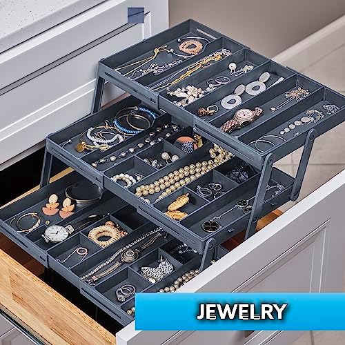 Ontel Smart Drawer Organizer - Multi-level Jewelry Holder, Cosmetics