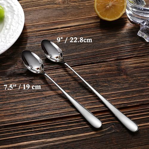 KEAWELL Premium Louise 4-Piece 9-Inch 18/10 Iced Tea Spoons