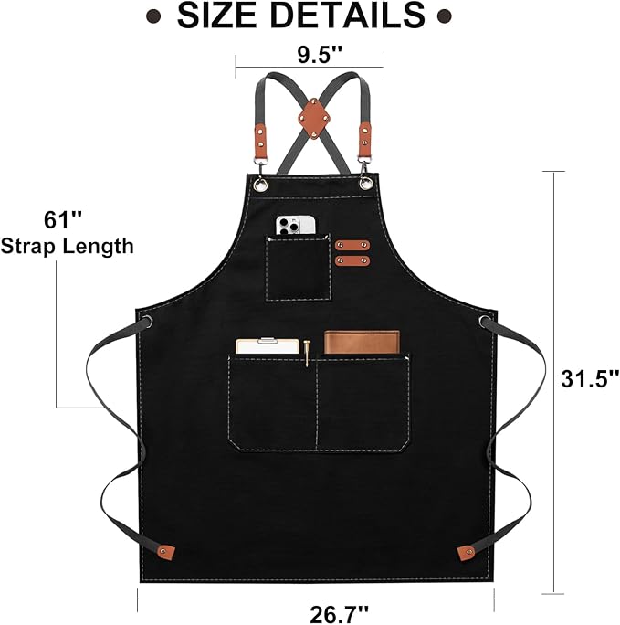 ZOMAO Chef Apron for Women Men - Image 7