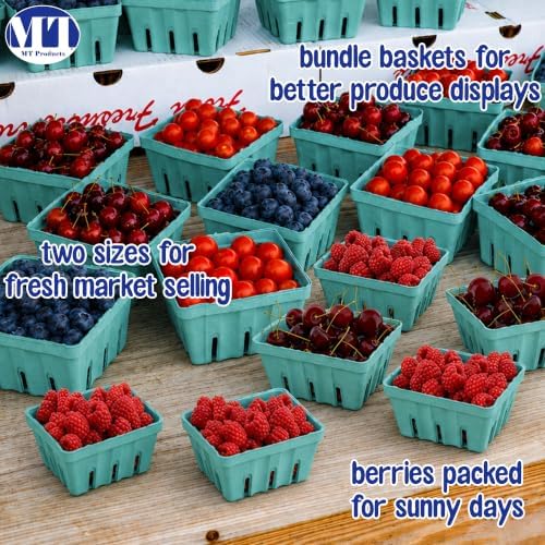 MT Products Berry and Fruit Baskets Bundle 1 Pint & 1/2 Pint, 15 Pack
