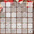 JULBEAR 36-Piece Baking Cookie Stencil Set
