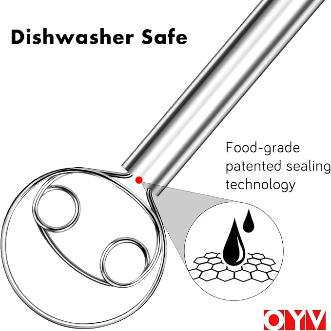 OYV 304 stainless steel dough whisk, Dishwasher Safe Danish Dough Whisk - Image 3