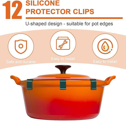 12pcs Dutch Oven Lid Protector Clips, Cookware Protectors - Image 2