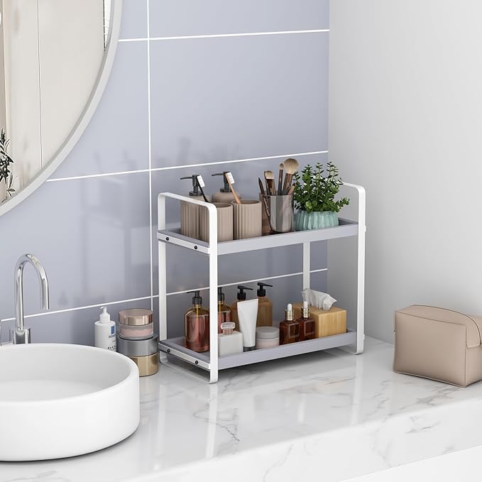 HNRLOY Bathroom Counter Organizer, Bathroom Countertop Organizer, Counter Shelf - Image 5