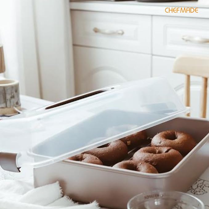 CHEFMADE Roasting Pan with Rack and Lid, 13-Inch Non-Stick Rectangular Deep - Image 6