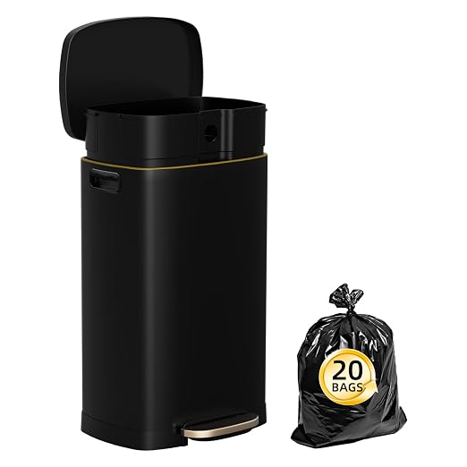 KdbK 13 Gallon Trash Can with Lid, 50L Fingerprint Proof Stainless Steel - Image 7