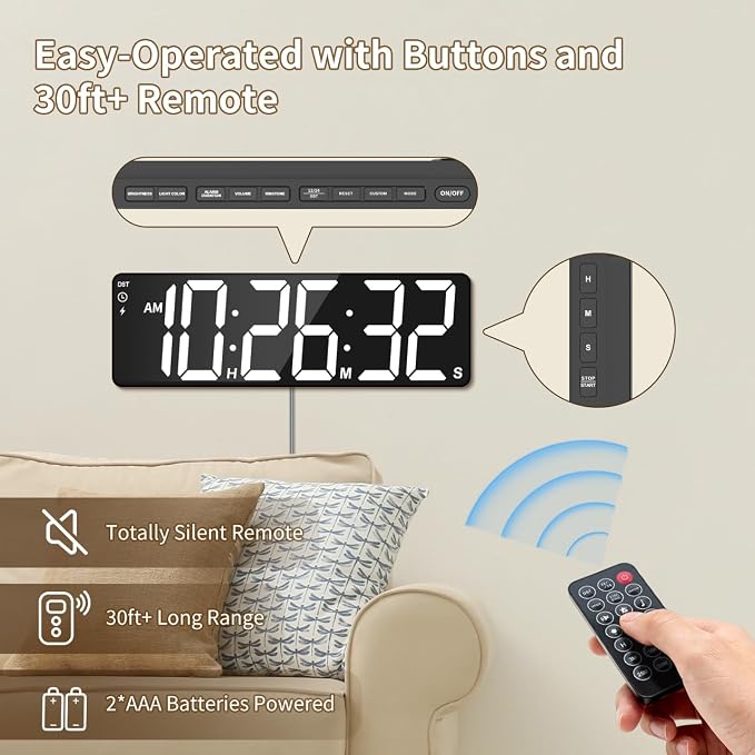 VOCOO 15.7" Large Digital Wall Timer - Image 7