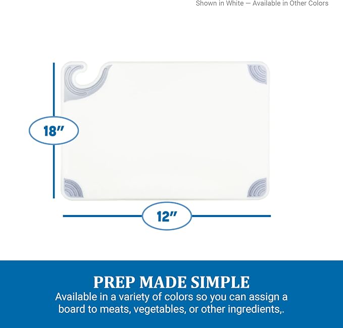 San Jamar Saf-T-Grip Plastic Cutting Board - Image 2