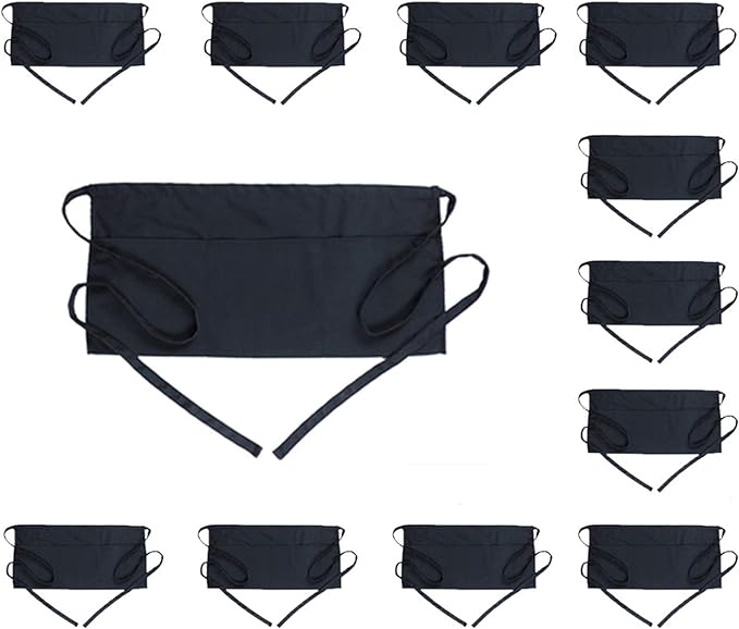 BOHARERS Waist Apron with 3 Pockets 12 Pack by BOHARERS