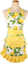 G2PLUS Thick Lemon Cotton Apron, Kitchen Apron by G2PLUS