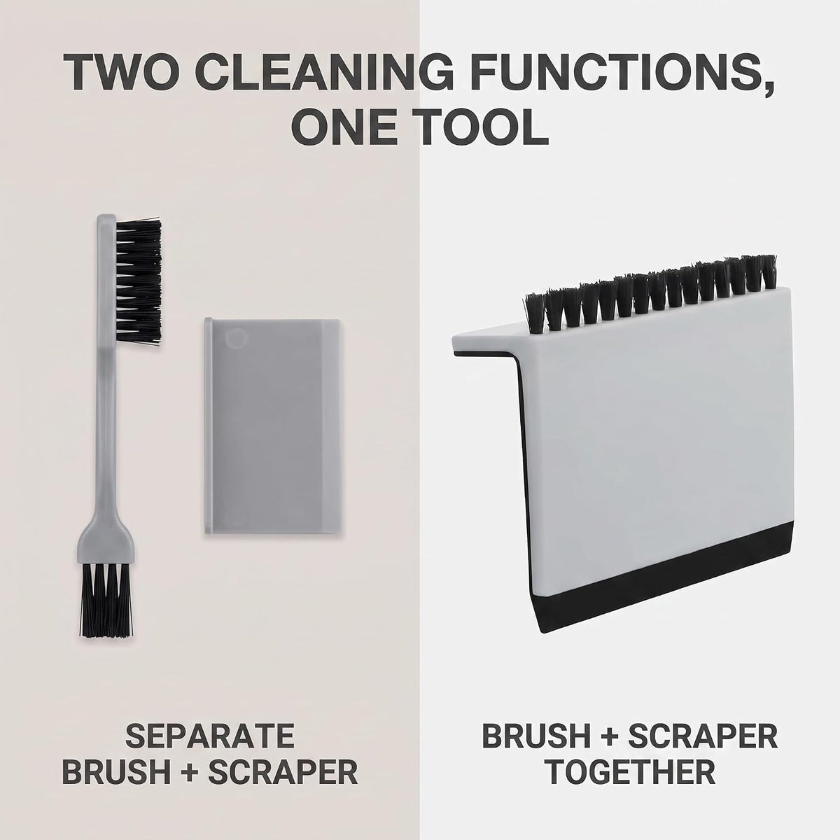 2 Pcs Black Kitchen Sink Squeegee Cleaner Countertop Brush Wiper