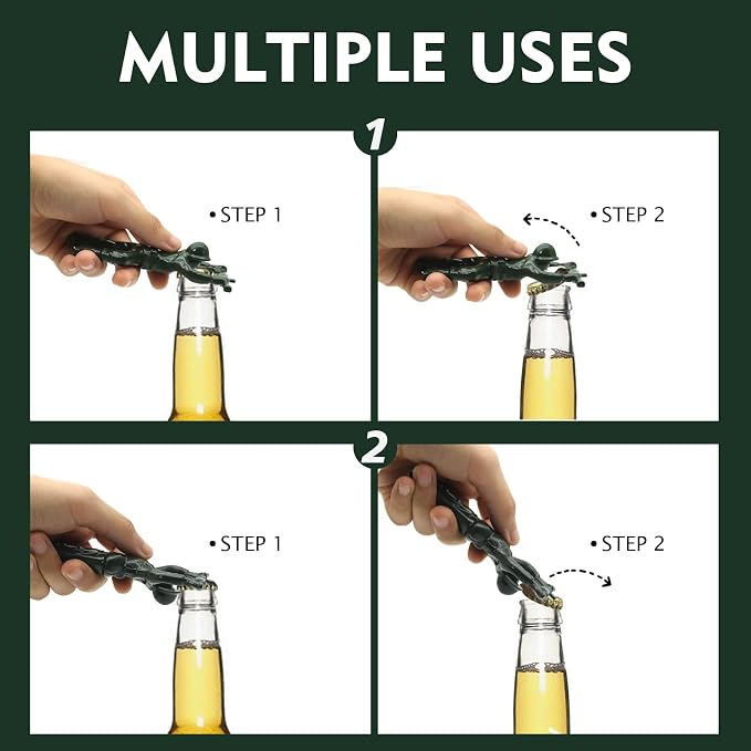 Green Army Beer Bottle Opener for Men, Unique 3D Soldier Design Ideal for - Image 6