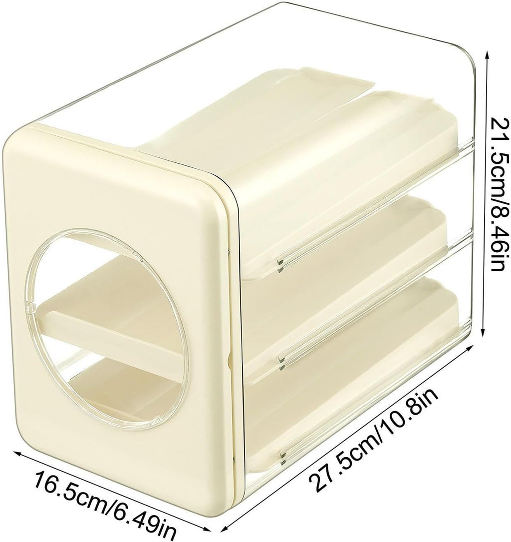 Rolling Egg Dispenser Transparent Storage - Sorter Shelf