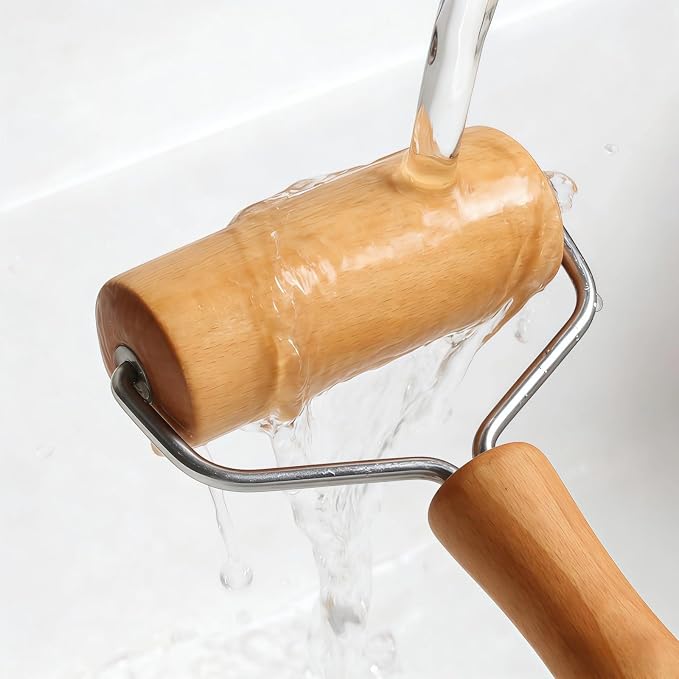Small Rolling Pin, Wooden Dough Roller, Non-Stick Pizza Roller, T Type Rolling - Image 3