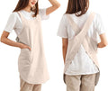 Cotton Cross Back Aprons Solid Color Cooking Kitchen Garden Smock by Caatoor
