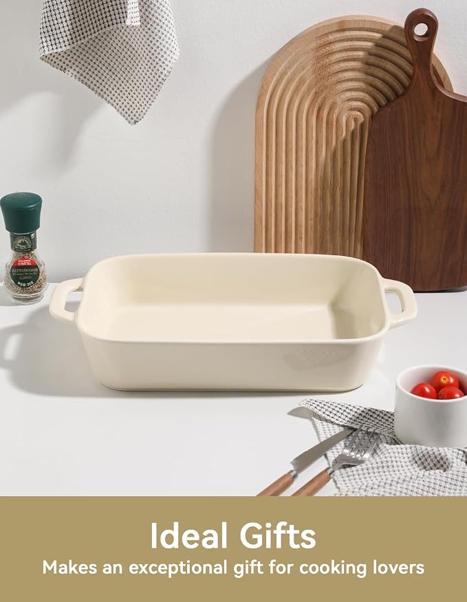Sweejar Ceramic Bakeware Set, 9x13 Rectangular Baking Dish - Image 6