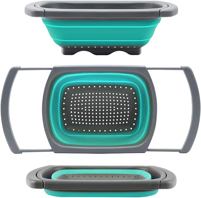 Qimh Colander collapsible, Colander Strainer Over The Sink Vegetable/Fruit by Qimh