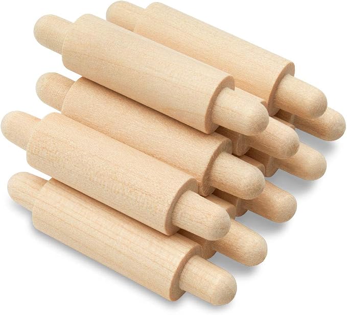 Wooden Mini Rolling Pin, 1-1/2 inches, Miniatures, Party Decor, and Crafts - Image 3