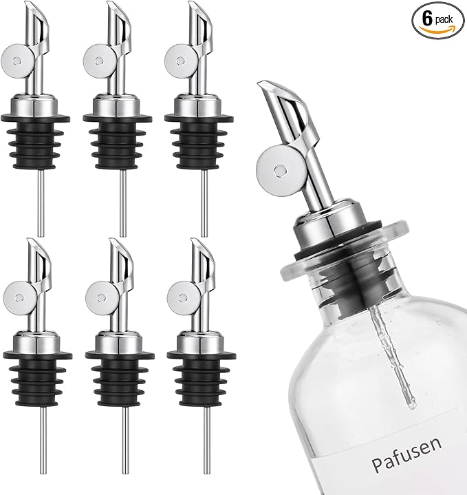Pafusen 6 Pack Auto Flip Olive Oil Dispenser, Liquor Pour Spout, Oil Dispenser by Pafusen