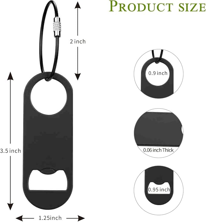 5 PACK Stainless Steel Flat Bottle Opener - Image 2