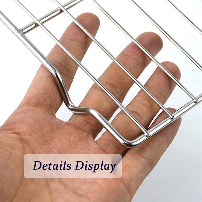 Cooling Rack with 4 Legs Heavy Duty Grill Net 7.9in x 12.4in Roasting Wire - Image 3