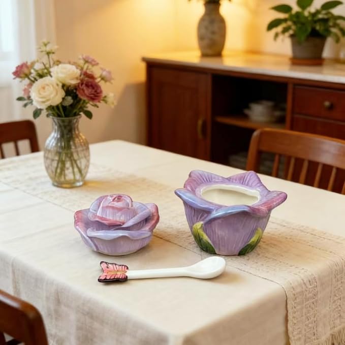 Ceramic Rose Spice Jars - Image 4