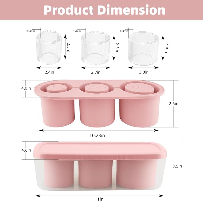 Tcamp Ice Cube Tray for 30 oz Tumbler Cup Ice Mold, Ice Drink - Image 5