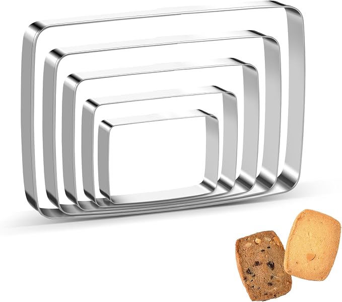 Rectangle Round Corner Cookie Cutters Egg Biscuit by Tmflexe