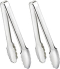 2 Pack Serving Tongs Serving Utensils Salad Tongs Metal Buffet Tongs Non-slip & by IAXSEE