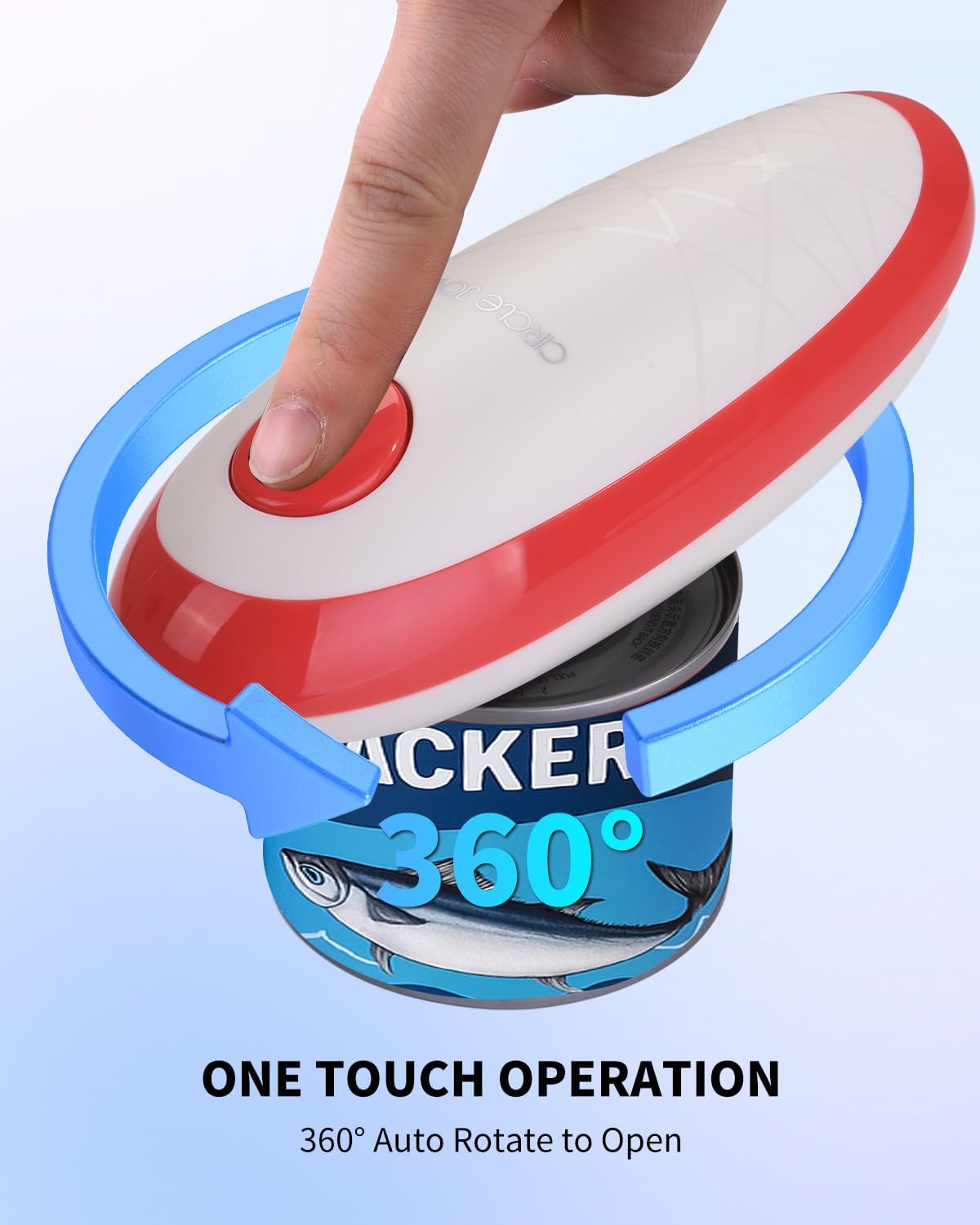 CIRCLE JOY Electric Can Opener, One-Touch Automatic Can Opening with