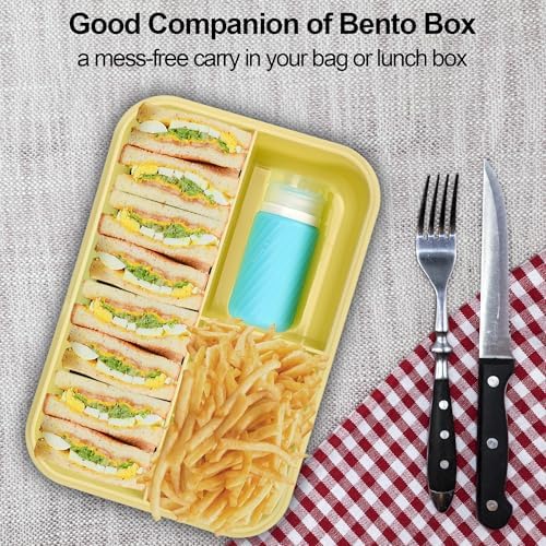5Pcs Condiment Squeeze Bottles, 2 OZ Salad Dressing Container To Go