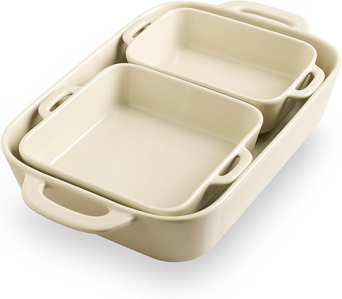 Sweejar Ceramic Bakeware Set, Rectangular Baking Dish by Sweejarco1949