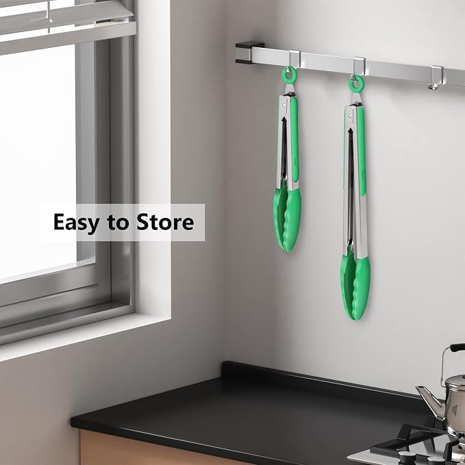 2 Pack Silicone Kitchen Tongs – 9" & 12" Set, Heat Resistant up to 500°F - Image 6