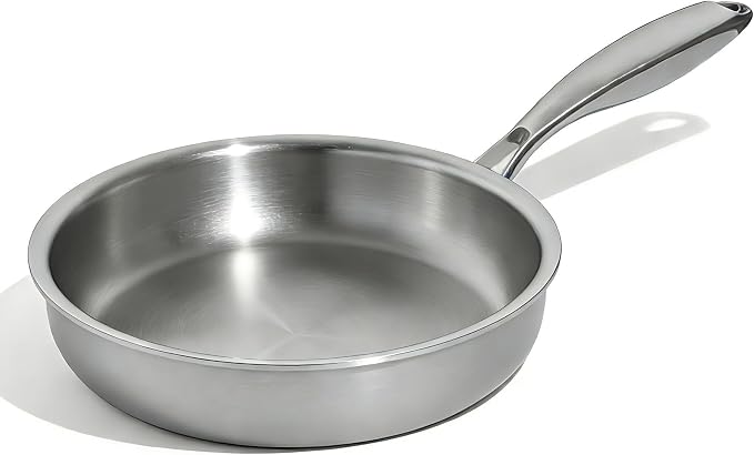 Umite Chef 5 Ply Stainless Steel Frying Pan 8 inch, Non Toxic Professional by UmiteChef