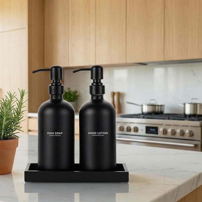 2 Packs Glass Soap Dispenser Set - Image 3